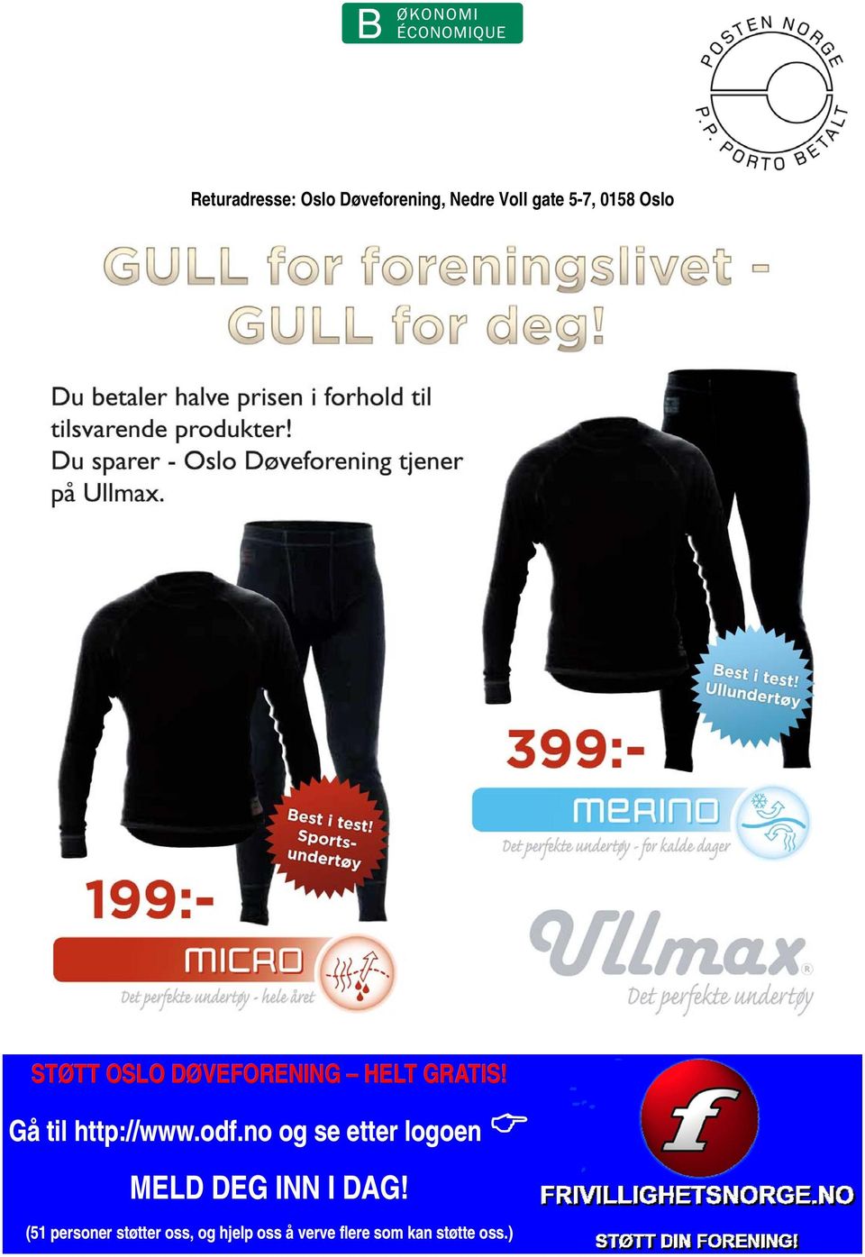 odf.no og se etter logoen MELD DEG INN I DAG!