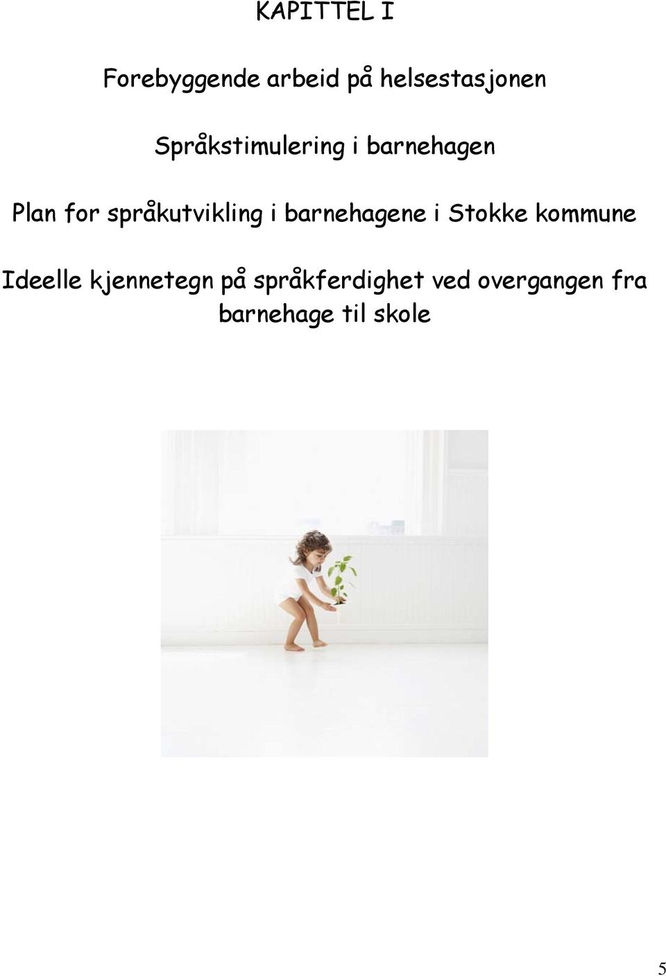 språkutvikling i barnehagene i Stokke kommune