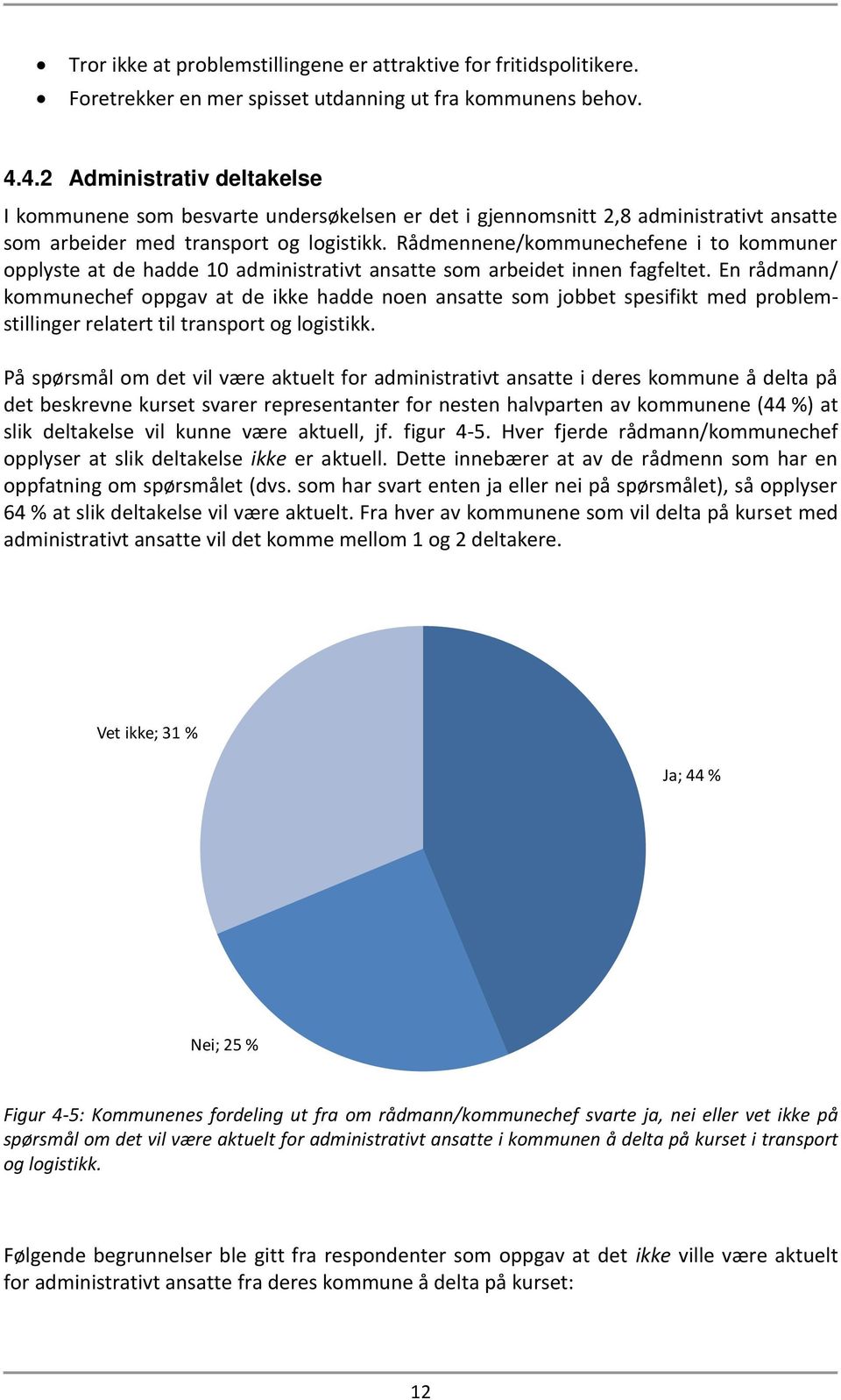 Rådmennene/kommunechefene i to kommuner opplyste at de hadde 10 administrativt ansatte som arbeidet innen fagfeltet.