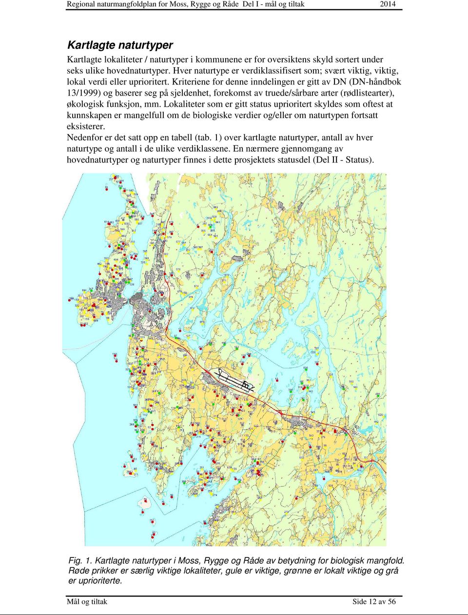 Kriteriene for denne inndelingen er gitt av DN (DN-håndbok 13/1999) og baserer seg på sjeldenhet, forekomst av truede/sårbare arter (rødlistearter), økologisk funksjon, mm.