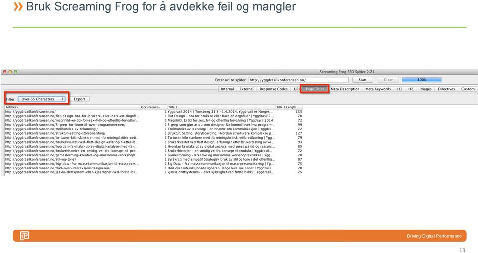 annet webanalyseverktøy Internsøket Webmaster Tools