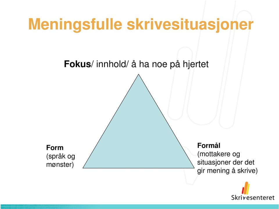 (språk og mønster) Formål (mottakere