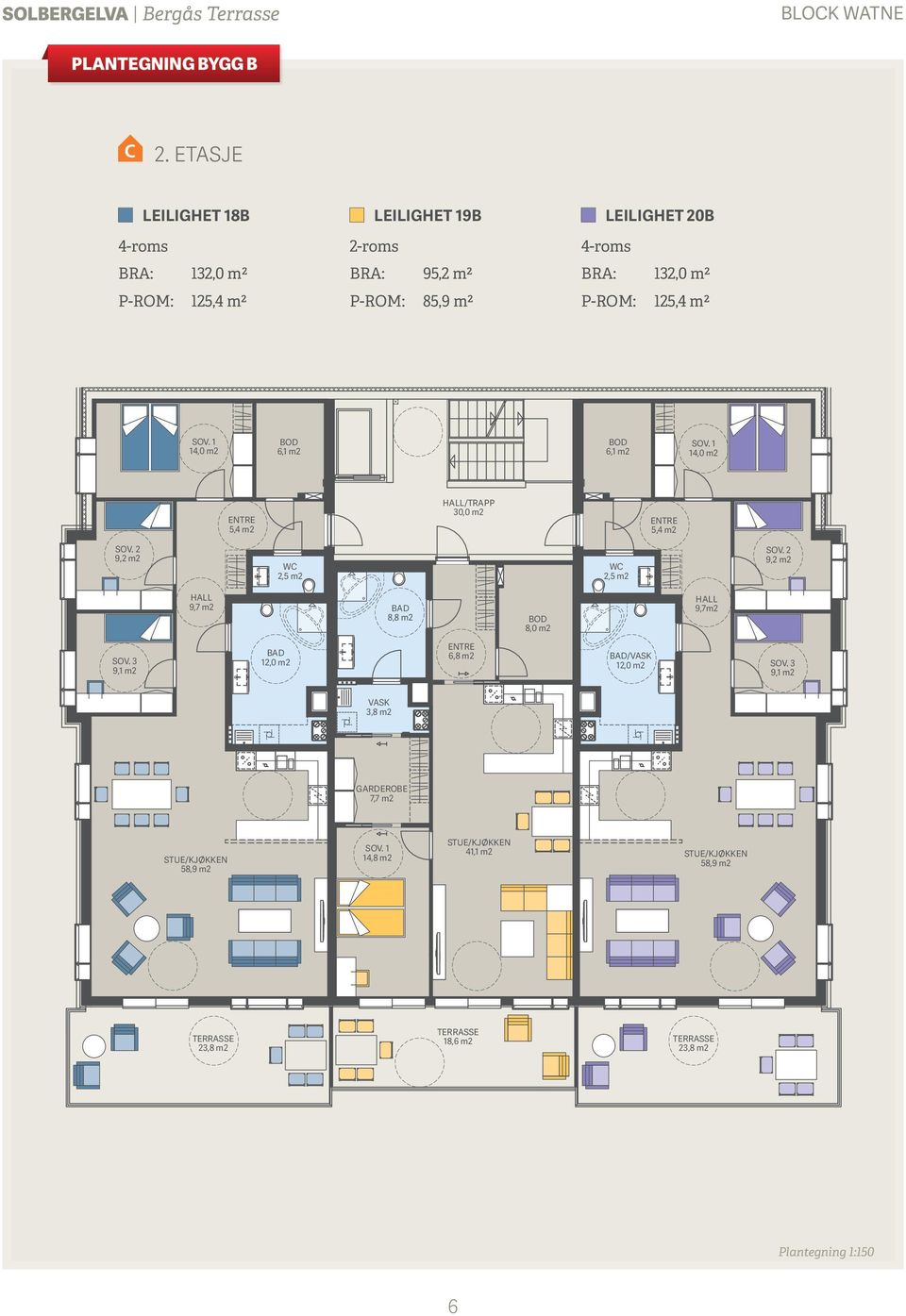 125,4 m2 14,0 m2 6,1 m2 6,1 m2 14,0 m2 5,4 m2 /TRAPP 30,0 m2 5,4 m2 9,2 m2 2,5 m2 2,5 m2 9,2 m2 9,7 m2 8,8 m2 8,0