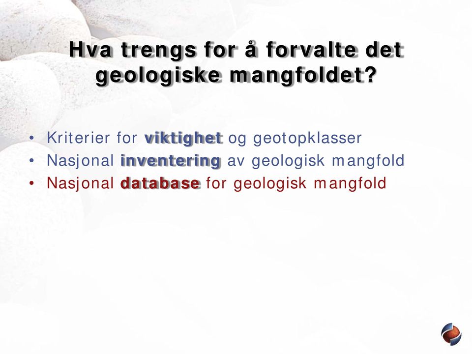 Kriterier for viktighet og geotopklasser