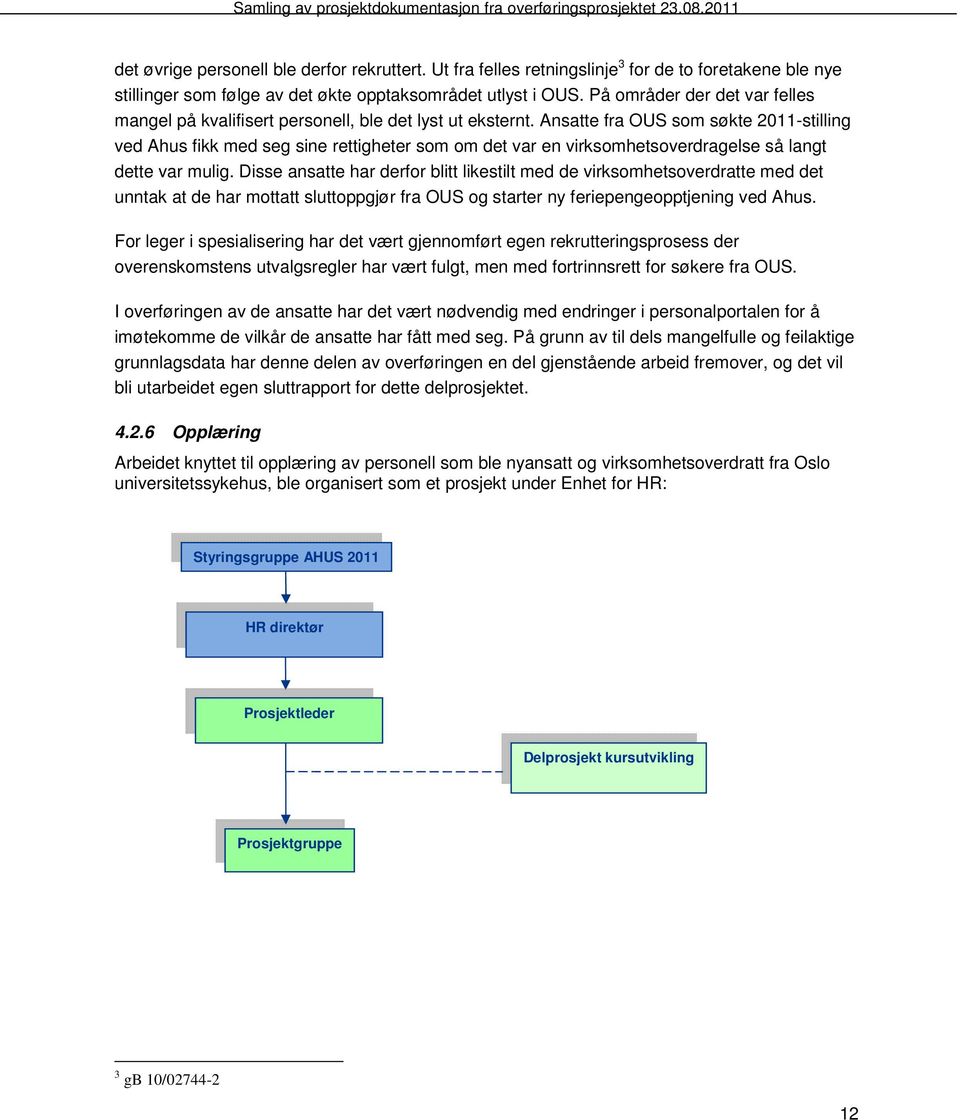 Ansatte fra OUS som søkte 2011-stilling ved Ahus fikk med seg sine rettigheter som om det var en virksomhetsoverdragelse så langt dette var mulig.