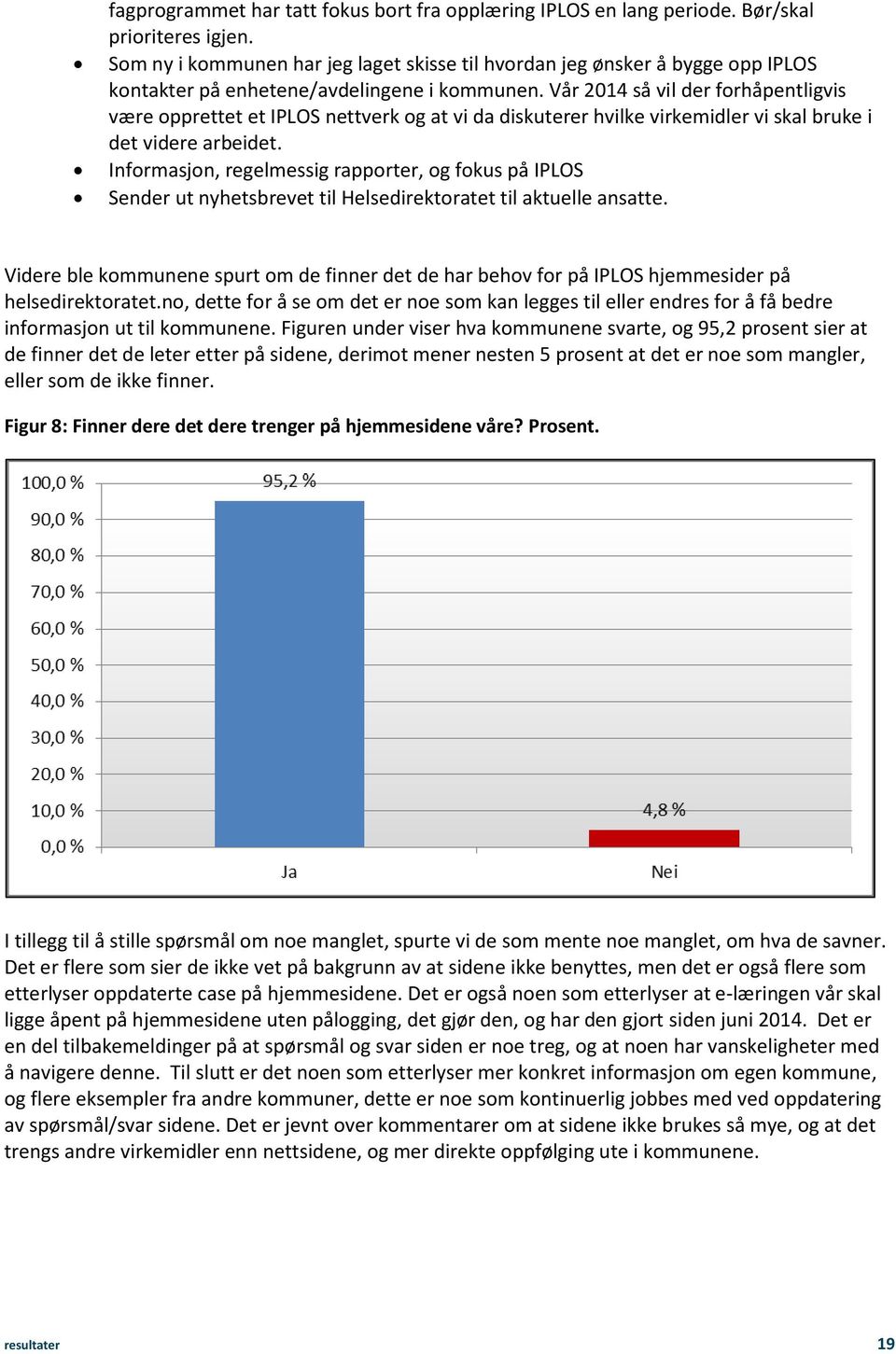 Vår 2014 så vil der frhåpentligvis være pprettet et IPLOS nettverk g at vi da diskuterer hvilke virkemidler vi skal bruke i det videre arbeidet.