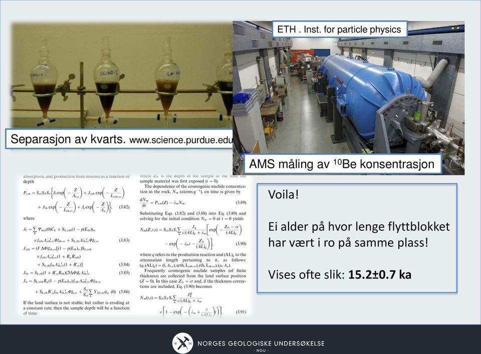 edu AMS måling av 10 Be konsentrasjon Voila!