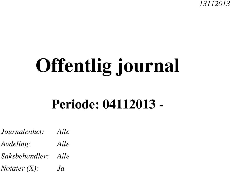 Journalenhet: Avdeling: