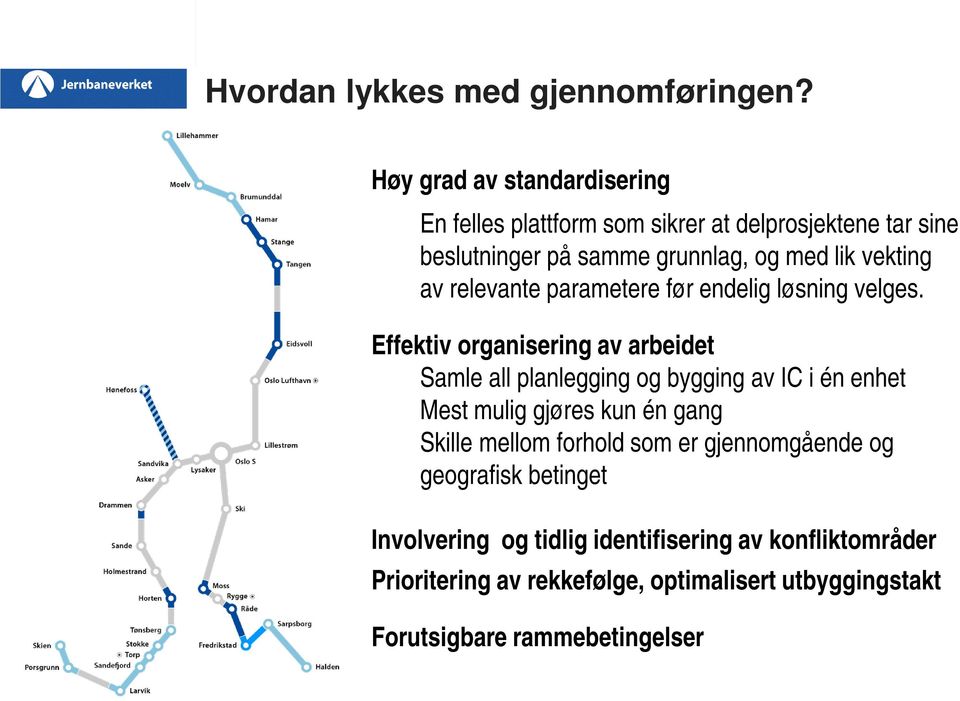 relevante parametere før endelig løsning velges.