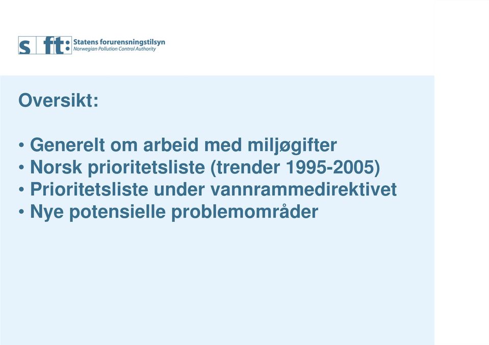 (trender 1995-2005) Prioritetsliste