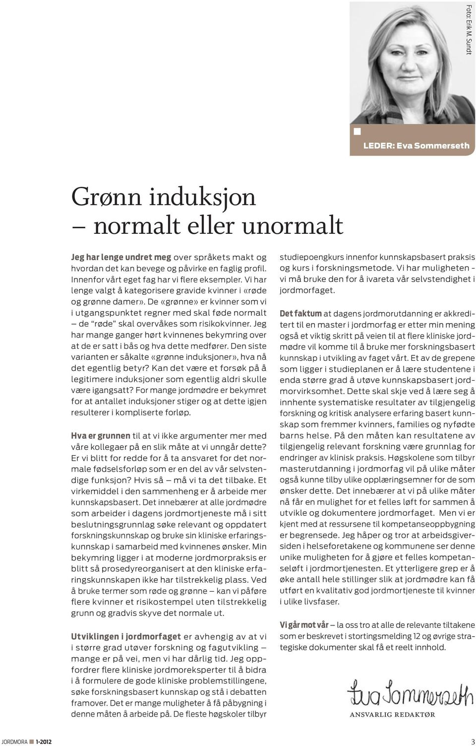 De «grønne» er kvinner som vi i utgangspunktet regner med skal føde normalt de røde skal overvåkes som risikokvinner.