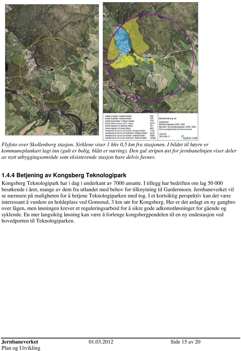 4 Betjening av Kongsberg Teknologipark Kongsberg Teknologipark har i dag i underkant av 7000 ansatte.