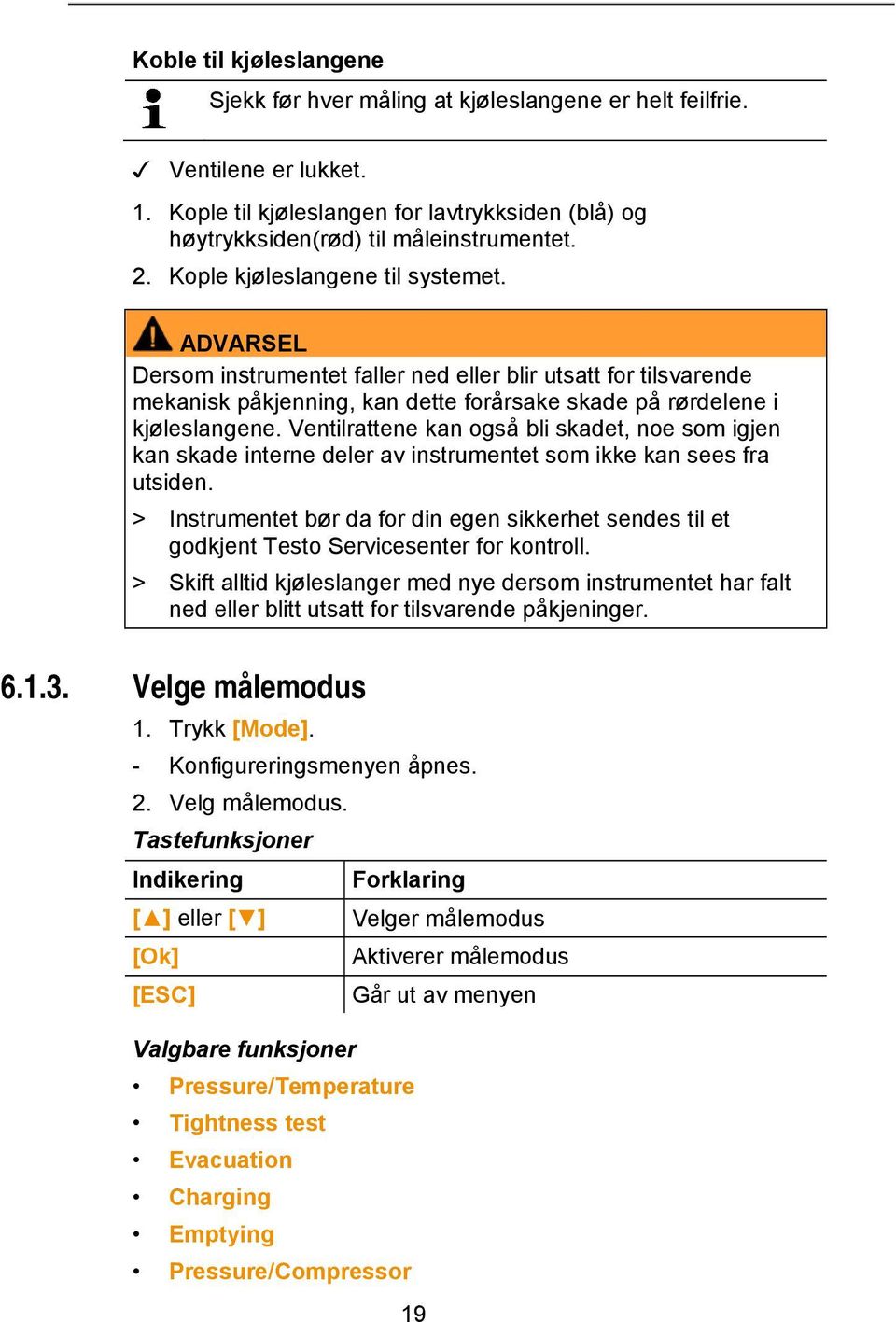 Ventilrattene kan også bli skadet, noe som igjen kan skade interne deler av instrumentet som ikke kan sees fra utsiden.