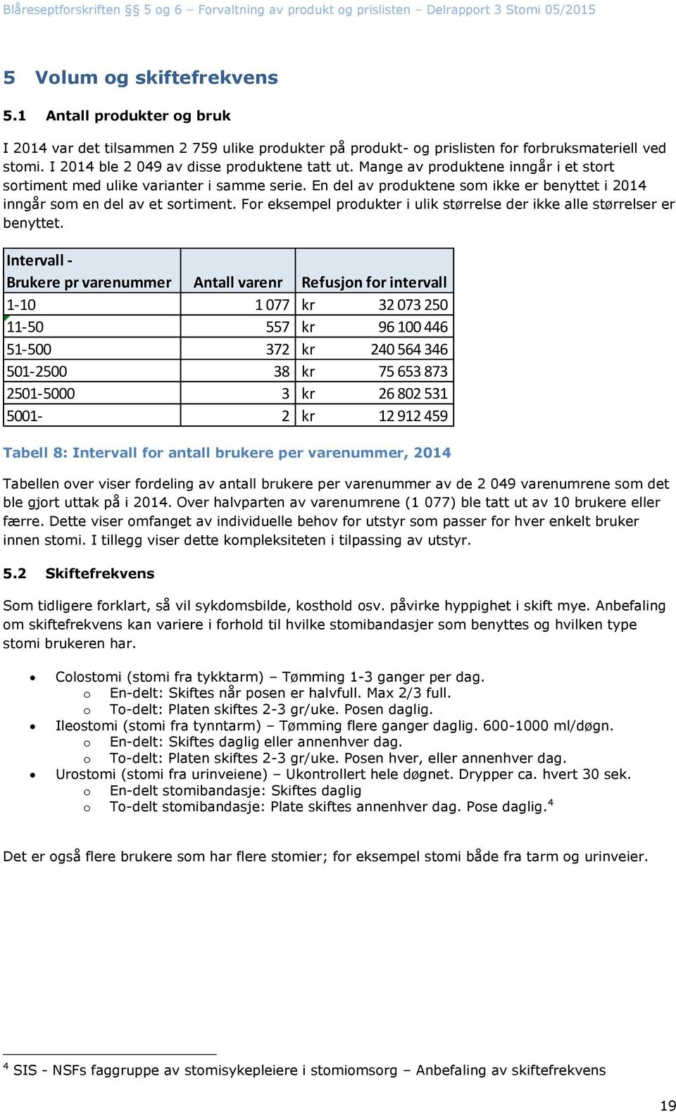 En del av produktene som ikke er benyttet i 2014 inngår som en del av et sortiment. For eksempel produkter i ulik størrelse der ikke alle størrelser er benyttet.