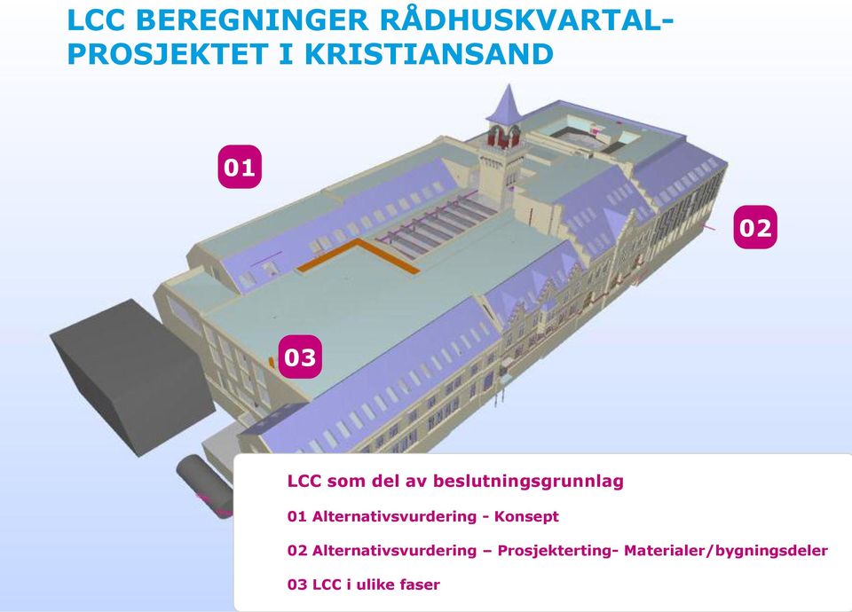 Konsept 02 Alternativsvurdering Prosjekterting- LCC