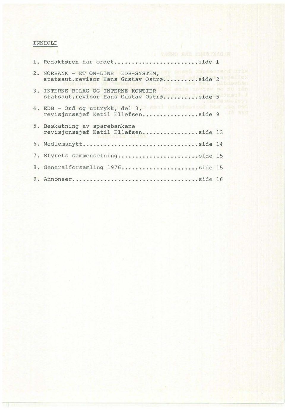 EDB - Ord og uttrykk, del 3, revisjonssjef Ketil Ellefsen..... side 9 5.