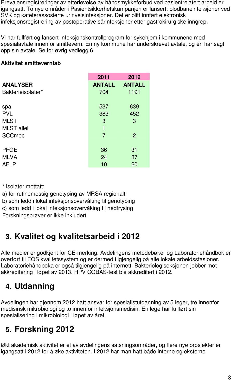 Det er blitt innført elektronisk infeksjonsregistrering av postoperative sårinfeksjoner etter gastrokirurgiske inngrep.