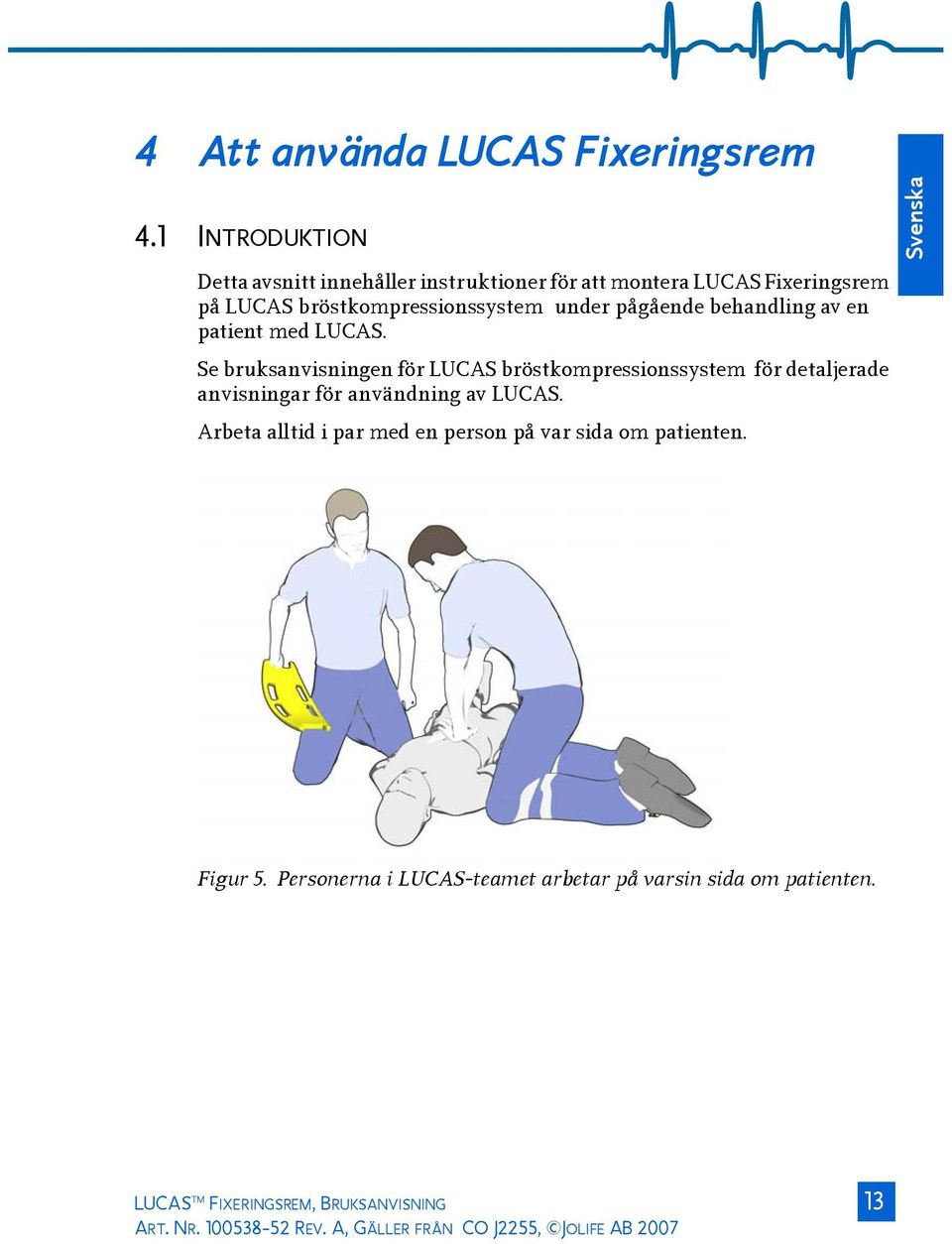 behandling av en patient med LUCAS.