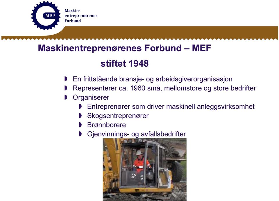 1960 små, mellomstore og store bedrifter Organiserer Entreprenører som