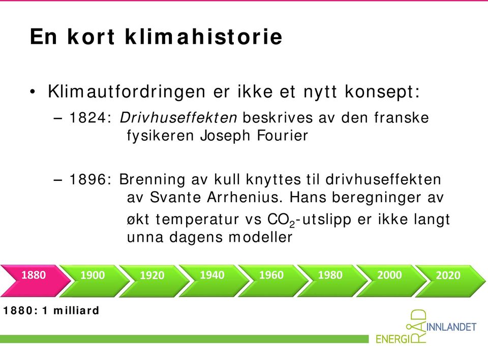 drivhuseffekten av Svante Arrhenius.