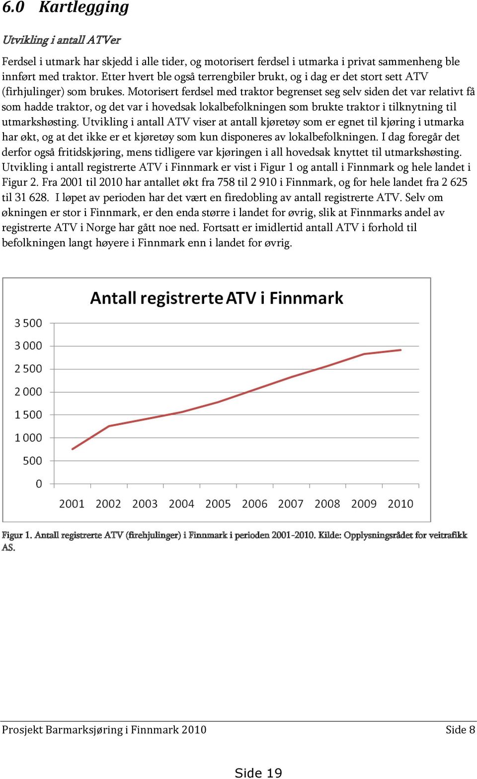 Motorisert ferdsel med traktor begrenset seg selv siden det var relativt få som hadde traktor, og det var i hovedsak lokalbefolkningen som brukte traktor i tilknytning til utmarkshøsting.