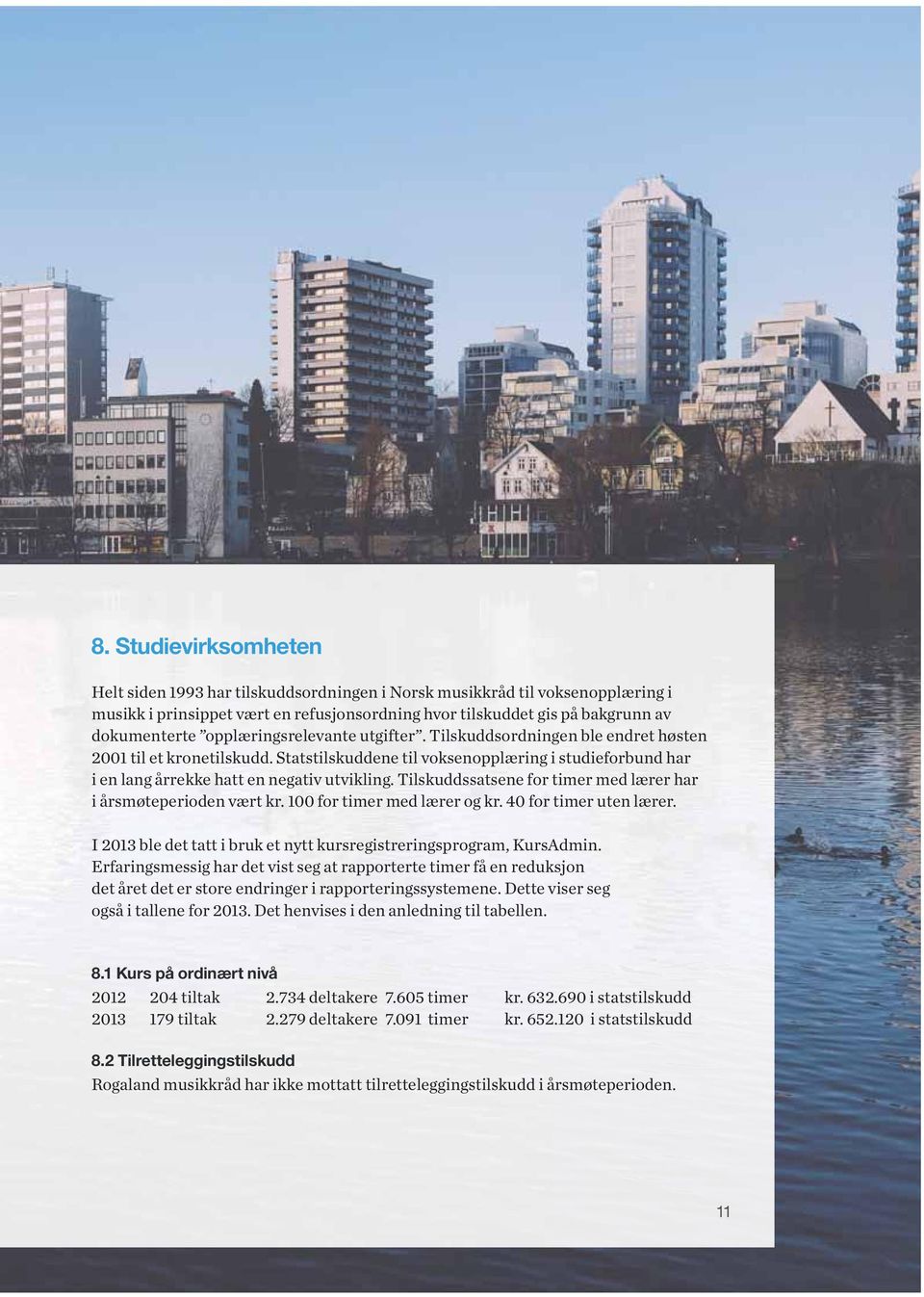 Tilskuddssatsene for timer med lærer har i årsmøteperioden vært kr. 100 for timer med lærer og kr. 40 for timer uten lærer. I 2013 ble det tatt i bruk et nytt kursregistreringsprogram, KursAdmin.