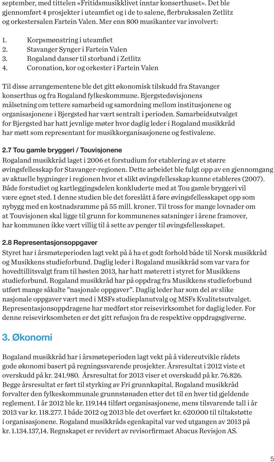 Coronation, kor og orkester i Fartein Valen Til disse arrangementene ble det gitt økonomisk tilskudd fra Stavanger konserthus og fra Rogaland fylkeskommune.