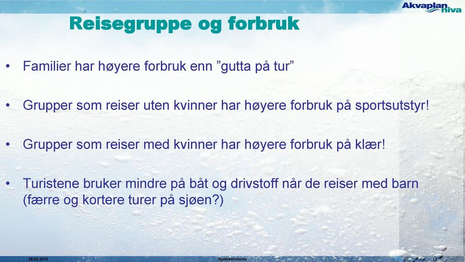 Grupper som reiser med kvinner har høyere forbruk på klær!