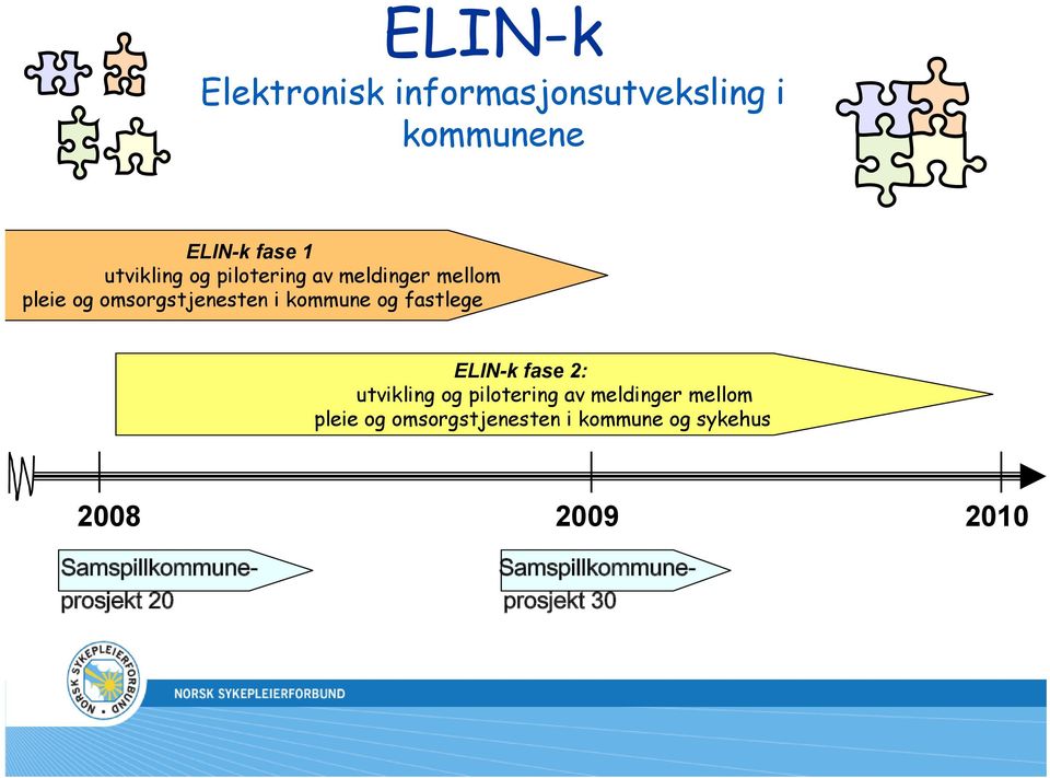 ELIN-k fase 2: utvikling og pilotering av meldinger mellom pleie og