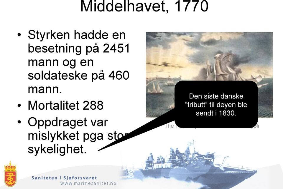 Mortalitet 288 Oppdraget var mislykket pga stor sykelighet.