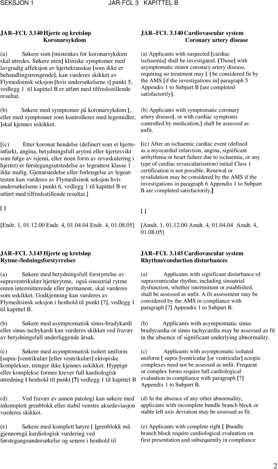 til kapittel B er utført med tilfredsstillende resultat. (a) Applicants with suspected [cardiac ischaemia] shall be investigated.