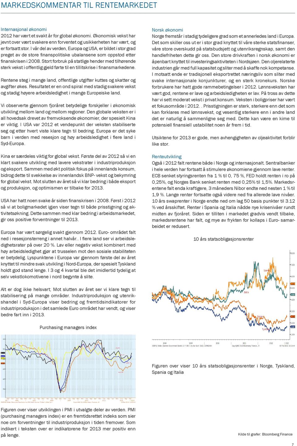 I vår del av verden, Europa og USA, er bildet i stor grad preget av de store finanspolitiske ubalansene som oppstod etter finanskrisen i 2008.