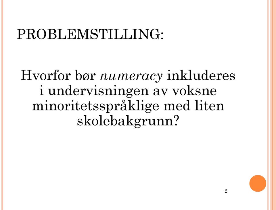 undervisningen av voksne