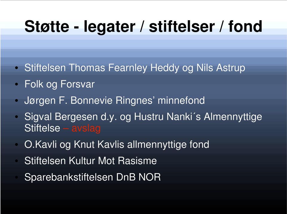 Bonnevie Ringnes minnefond Sigval Bergesen d.y.