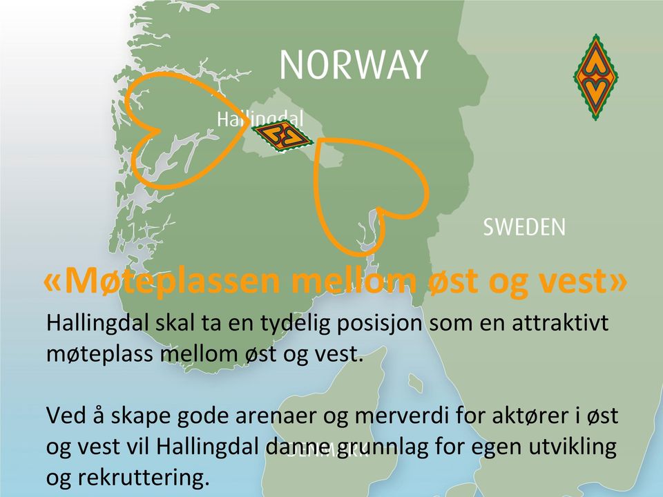 vest. Ved å skape gode arenaer og merverdi for aktører i øst