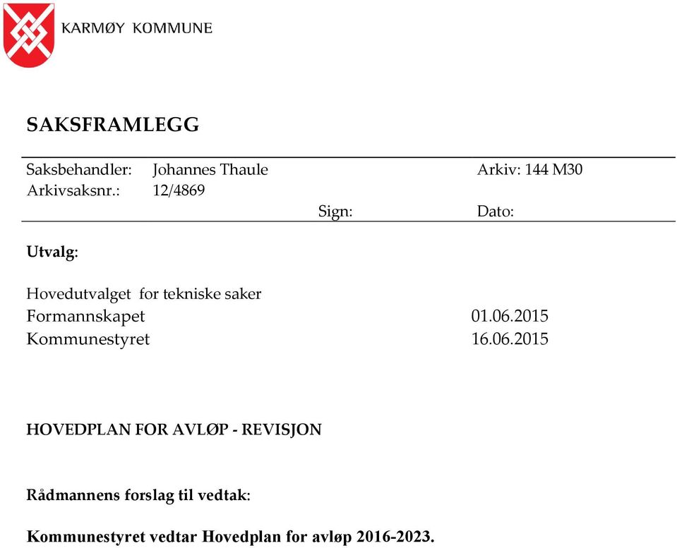 Formannskapet 01.06.