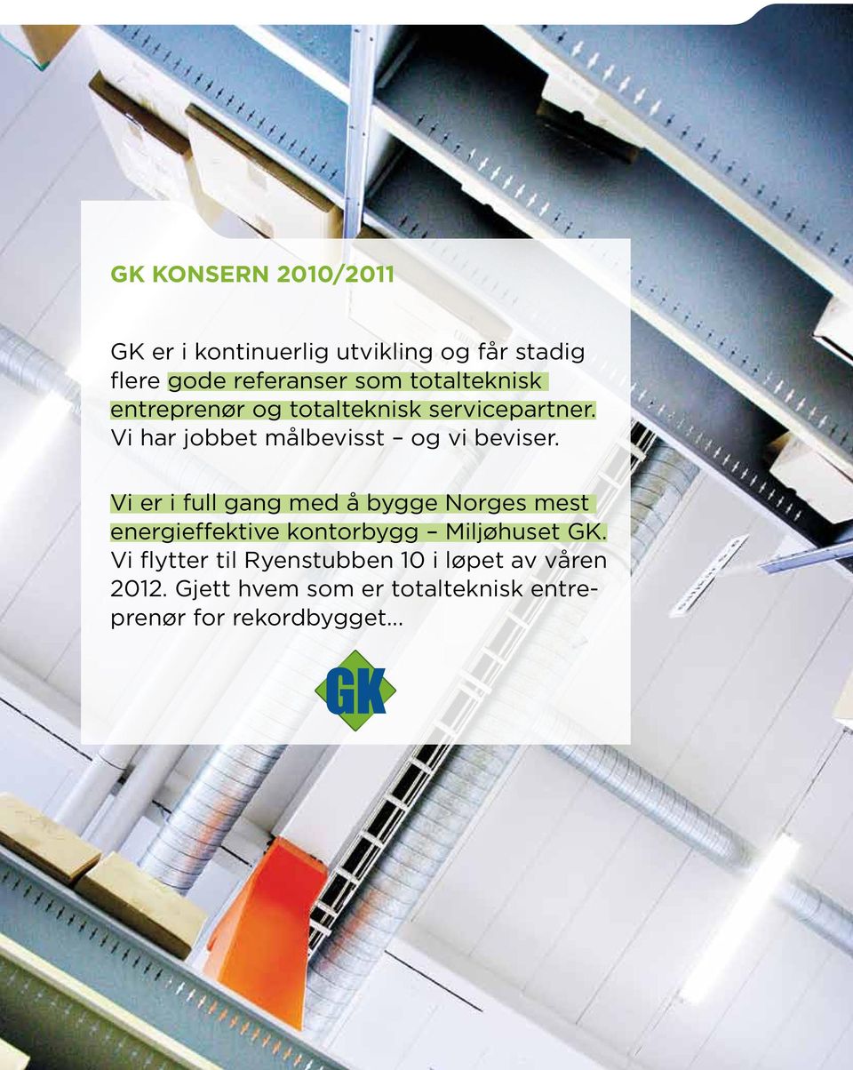 Vi er i full gang med å bygge Norges mest energieffektive kontorbygg Miljøhuset GK.