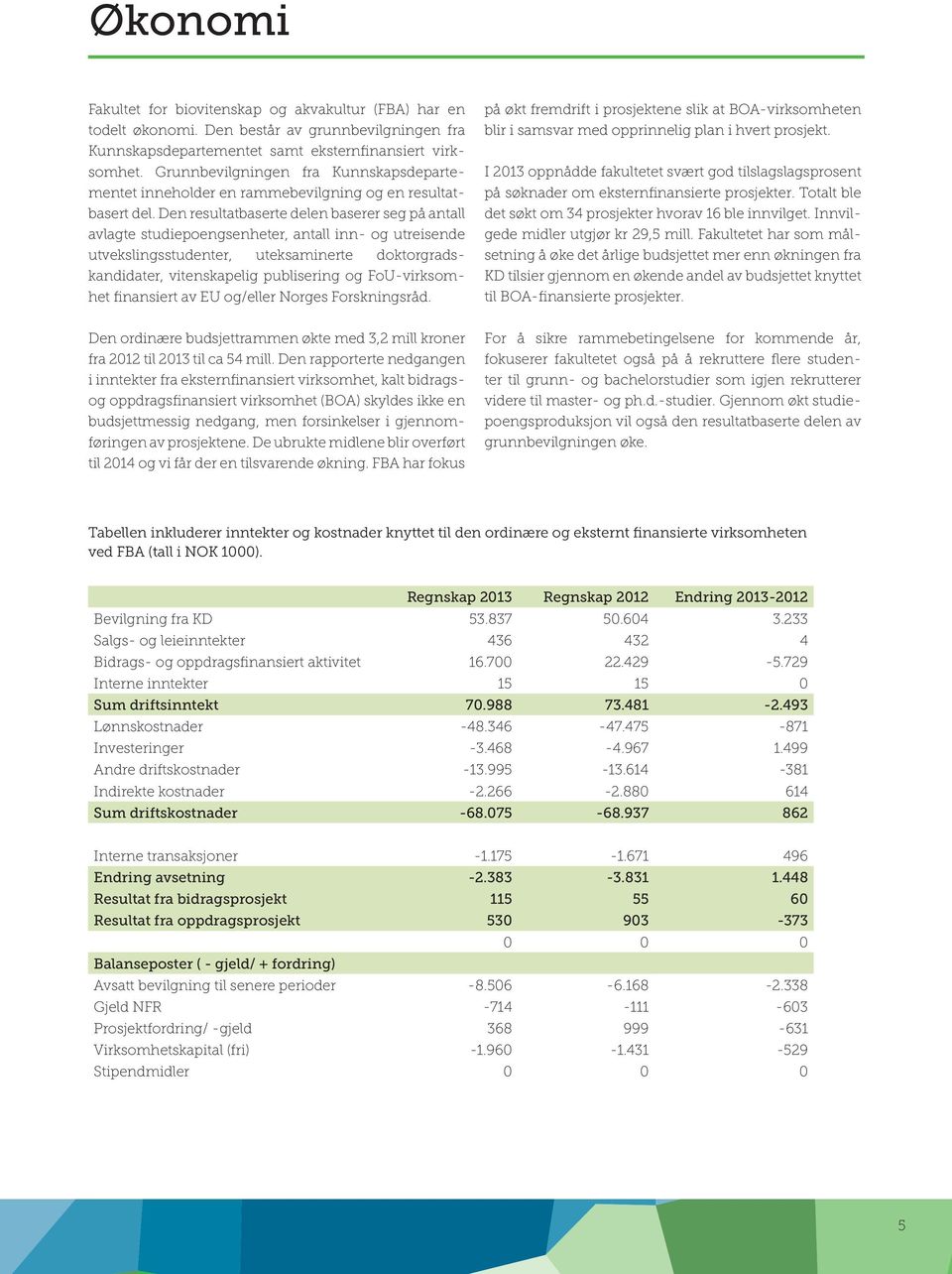 Den resultatbaserte delen baserer seg på antall avlagte studiepoengsenheter, antall inn- og utreisende utvekslingsstudenter, uteksaminerte doktorgradskandidater, vitenskapelig publisering og