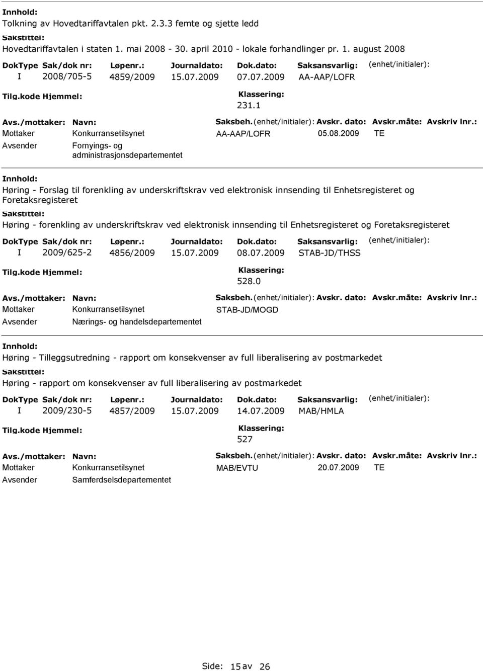 2009 TE Høring - Forslag til forenkling av underskriftskrav ved elektronisk innsending til Enhetsregisteret og Foretaksregisteret Høring - forenkling av underskriftskrav ved elektronisk innsending