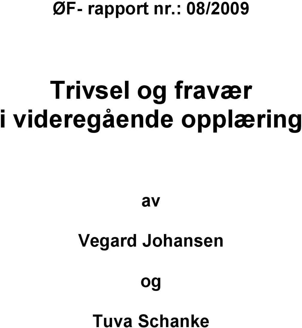 fravær i videregående