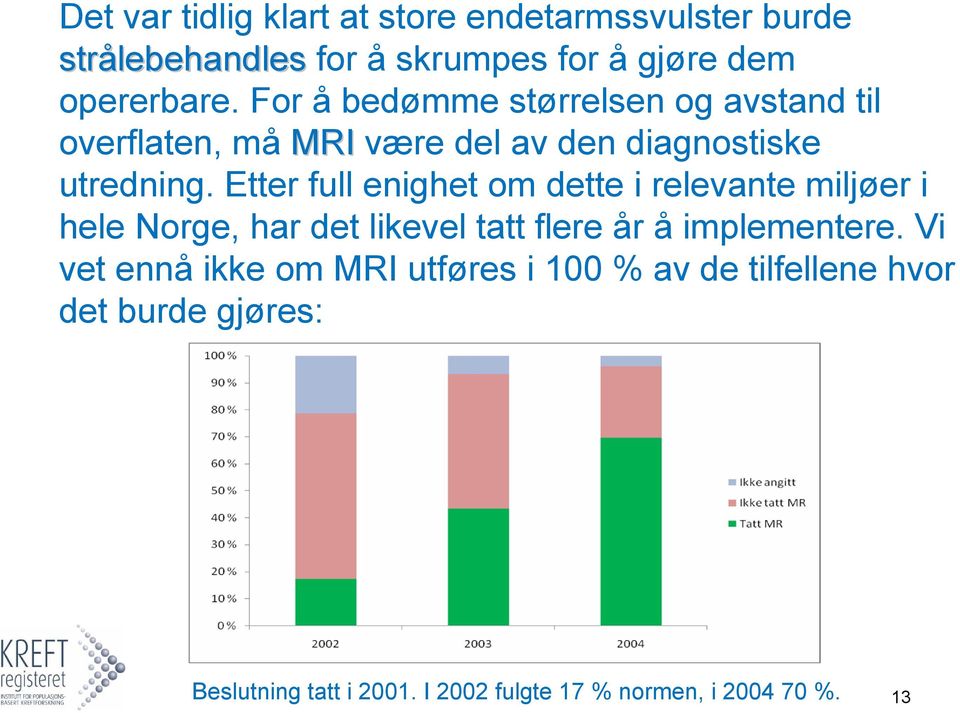 Etter full enighet om dette i relevante miljøer i hele Norge, har det likevel tatt flere år å implementere.