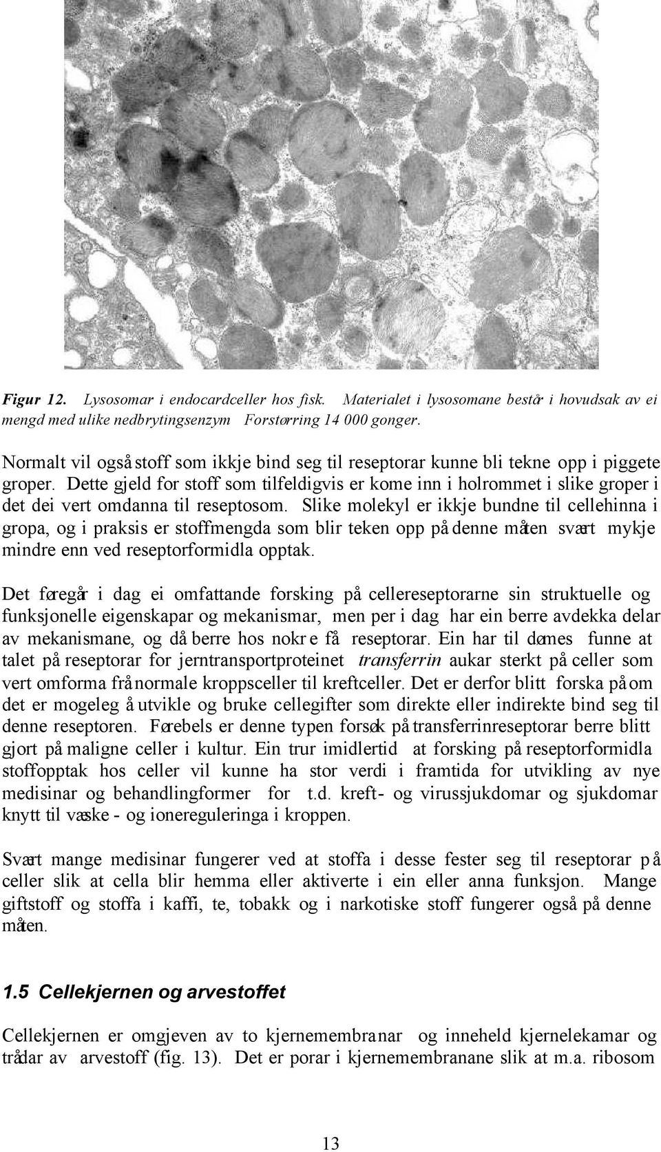 Dette gjeld for stoff som tilfeldigvis er kome inn i holrommet i slike groper i det dei vert omdanna til reseptosom.