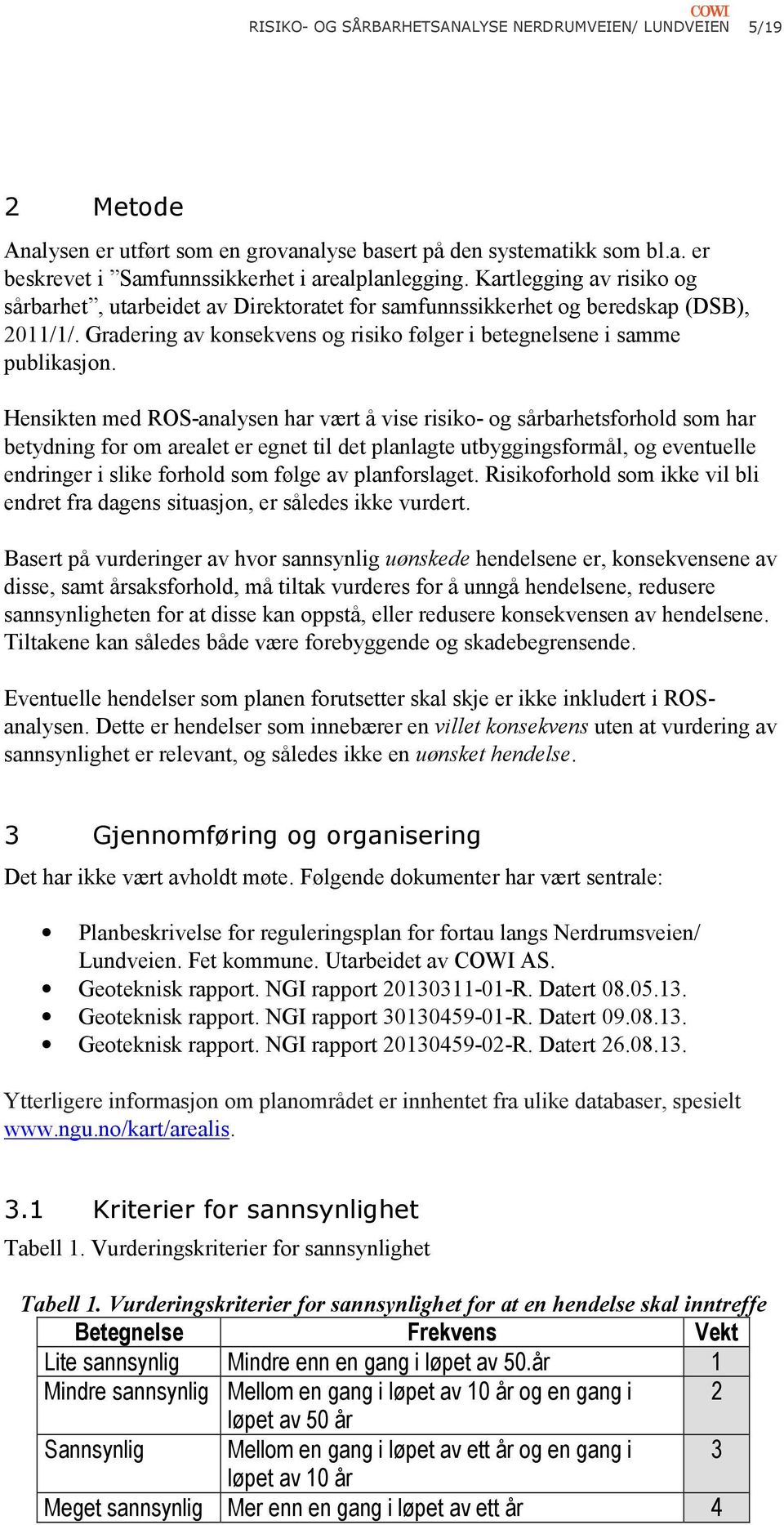 Hensikten med ROS-analysen har vært å vise risiko- og sårbarhetsforhold som har betydning for om arealet er egnet til det planlagte utbyggingsformål, og eventuelle endringer i slike forhold som følge