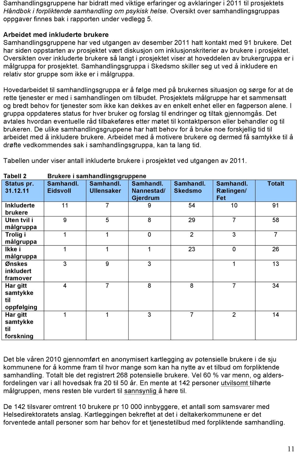 Det har siden oppstarten av prosjektet vært diskusjon om inklusjonskriterier av brukere i prosjektet.