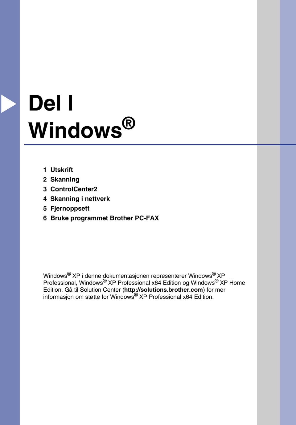 Professional, Windows XP Professional x64 Edition og Windows XP Home Edition.