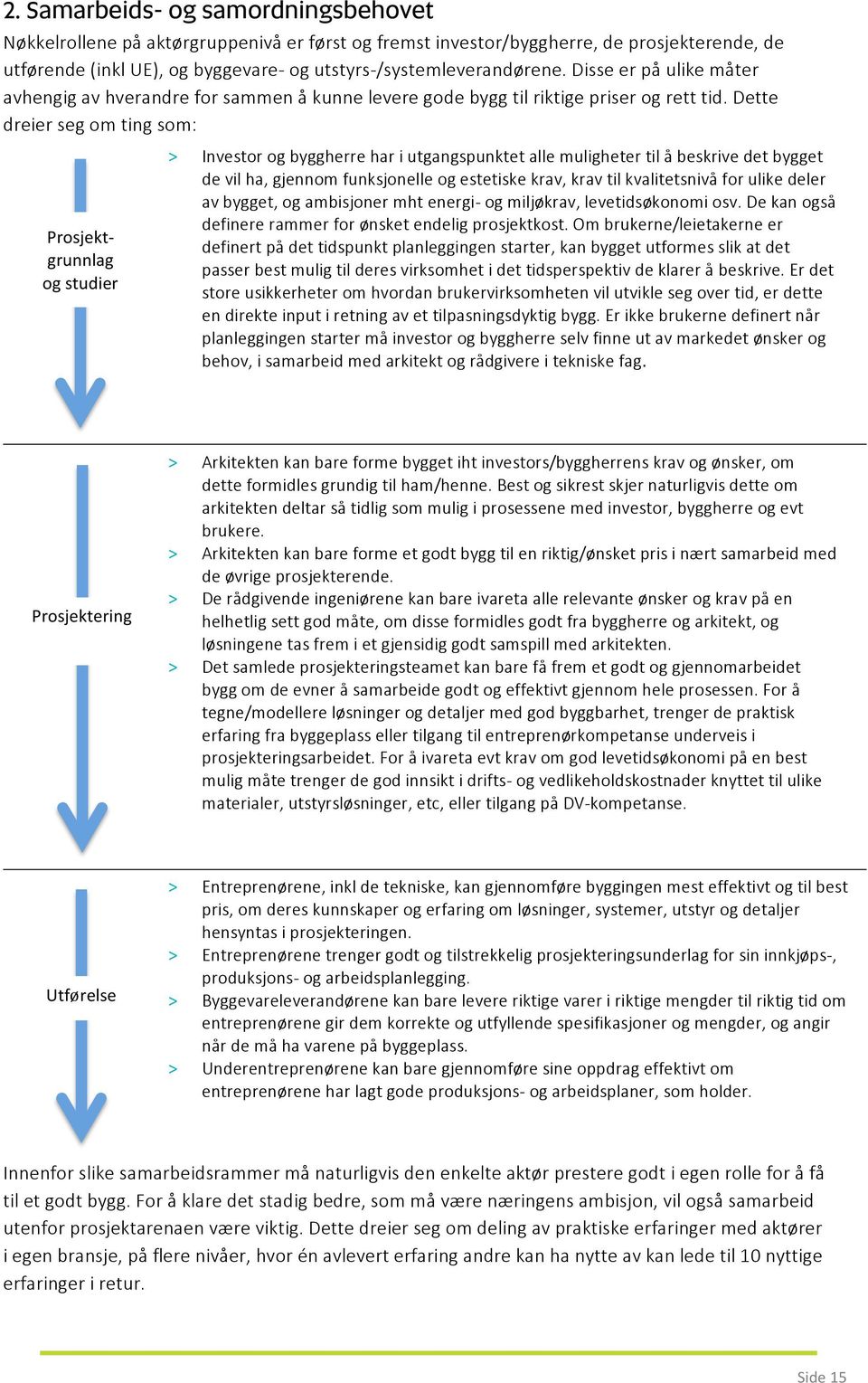 dette dreiersegomtingsom: Prosjekt5 grunnlag ogstudier > Investorogbyggherrehariutgangspunktetallemulighetertilåbeskrivedetbygget