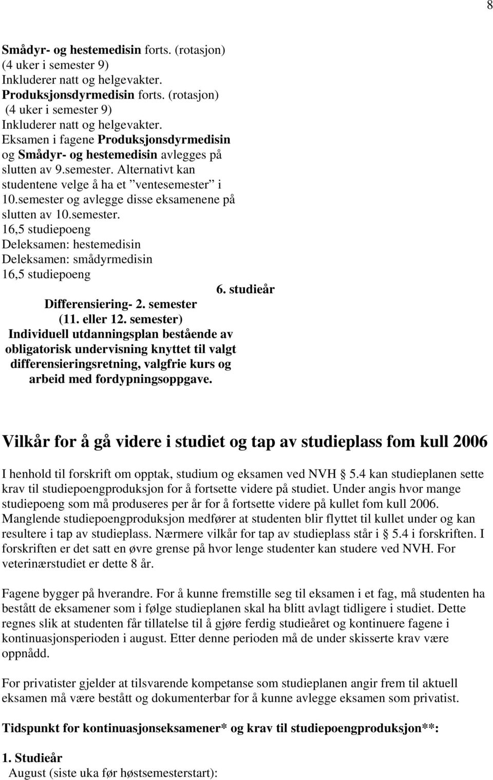 studieår Differensiering- 2. semester (11. eller 12.