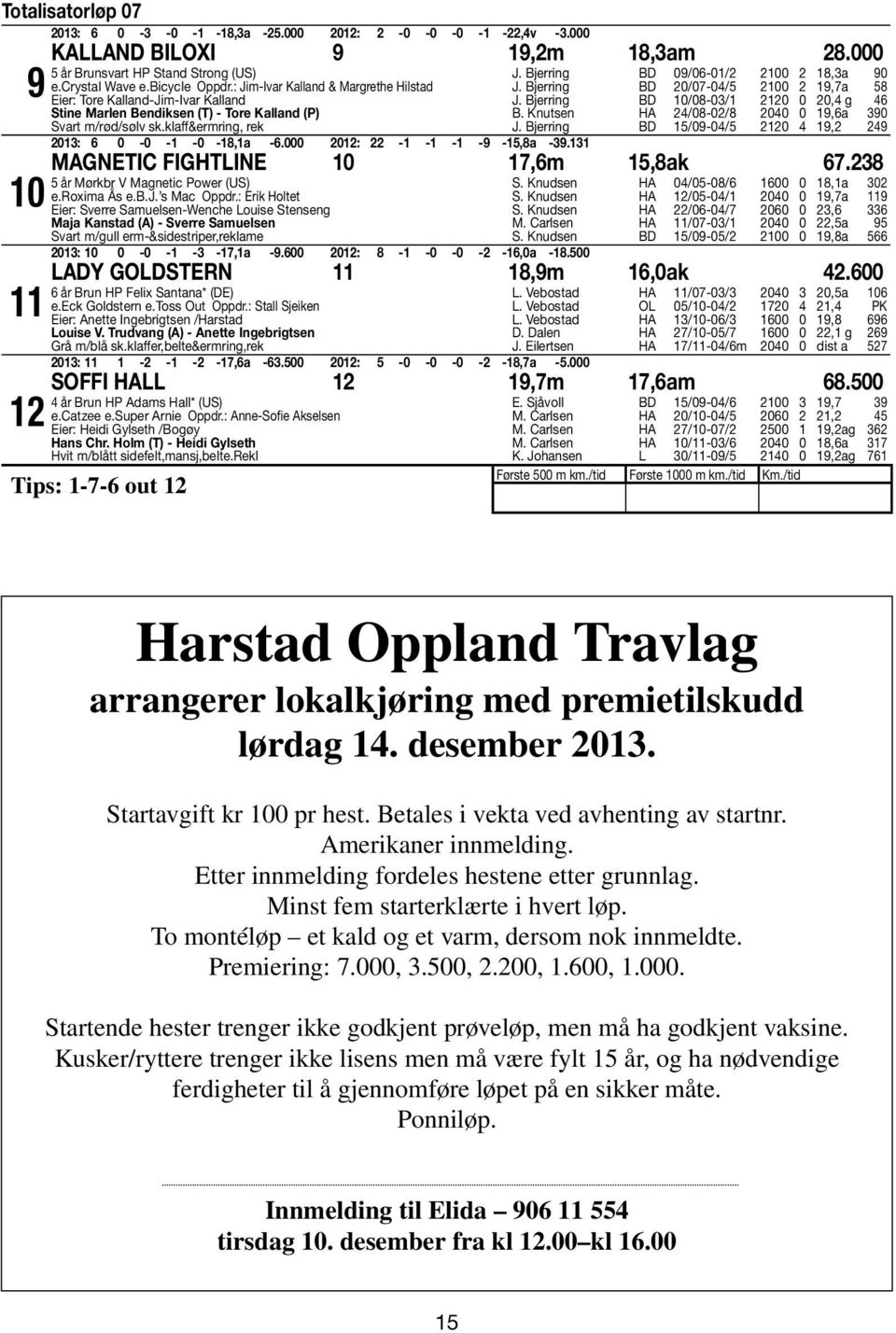 000 202: 22 - - - -9-5,8a -9. J. Bjerring BD 09/06-0/2 200 2 8,a 90 J. Bjerring BD 20/07-0/5 200 2 9,7a 58 J. Bjerring BD 0/08-0/ 220 0 20, g 6 B. Knutsen HA 2/08-02/8 200 0 9,6a 90 J.