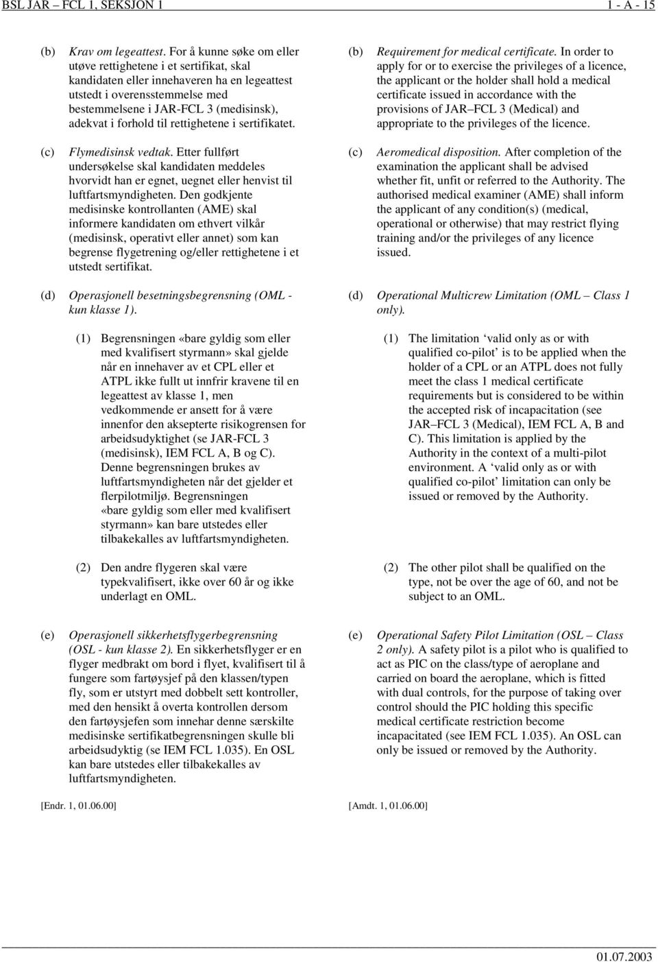 forhold til rettighetene i sertifikatet. (b) Requirement for medical certificate.