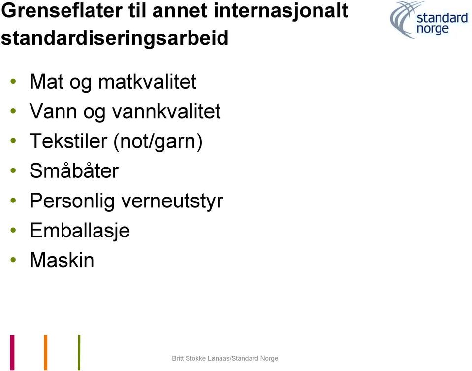 Vann og vannkvalitet Tekstiler (not/garn)